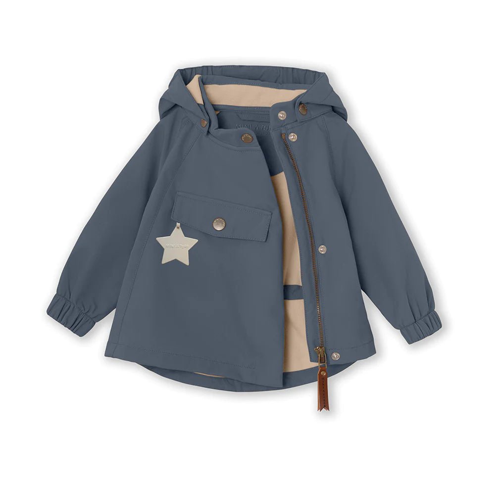 MINI A TURE MATWAI spring softshell jacket. GRS Ombre blue