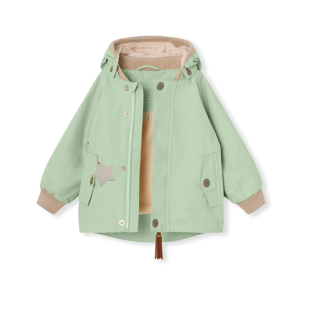 MINI A TURE MATWALLY FLEECE LINED SPRING JACKET. GRS Dusty light green