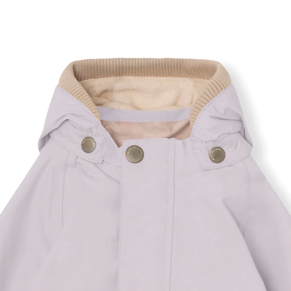 MINI A TURE MATWALLY FLEECE LINED SPRING JACKET. GRS Purple raindrops