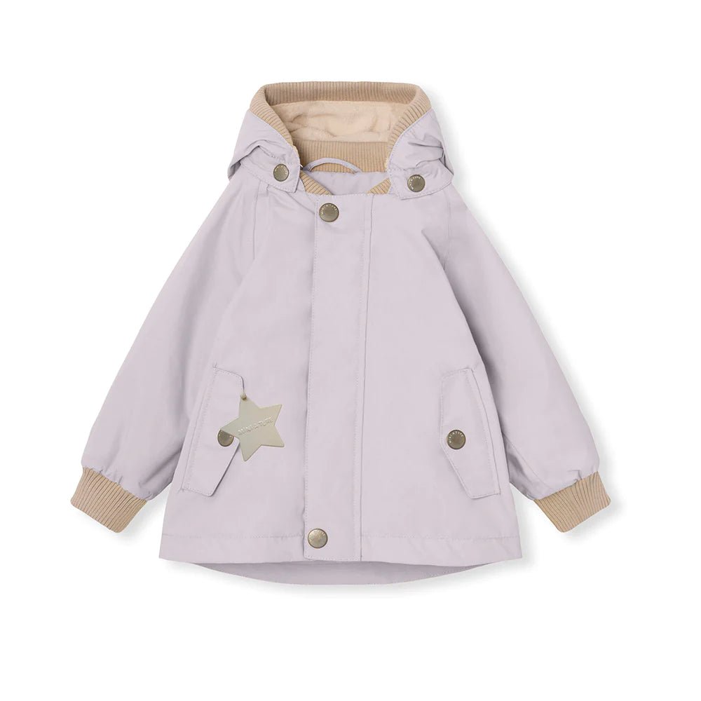 MINI A TURE MATWALLY FLEECE LINED SPRING JACKET. GRS Purple raindrops