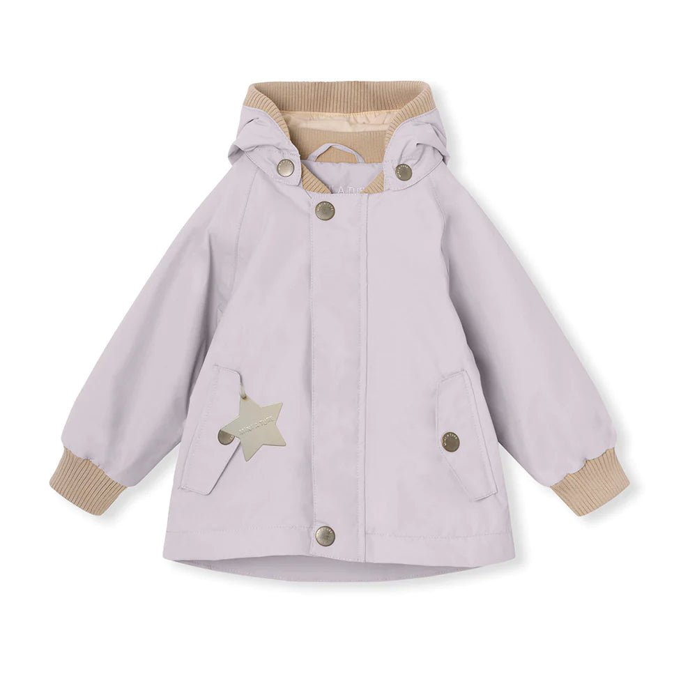 MINI A TURE MATWALLY SPRING JACKET. GRS Purple raindrops