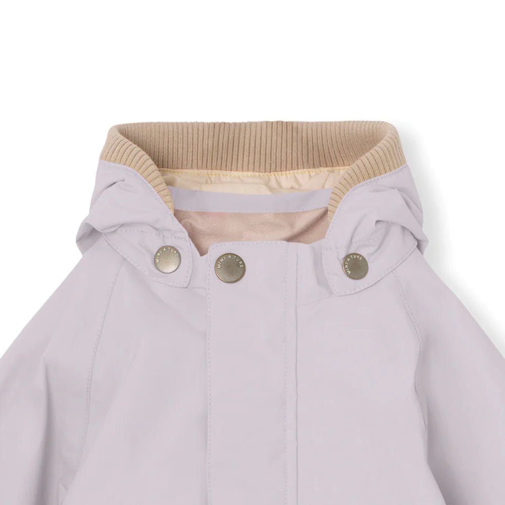 MINI A TURE MATWALLY SPRING JACKET. GRS Purple raindrops