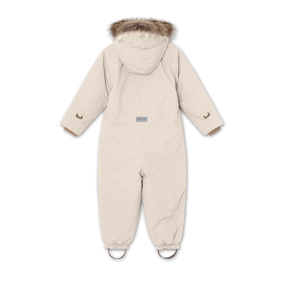 MINI A TURE MATWISTI FLEECE LINED SNOWSUIT FUR. GRS Angora cream