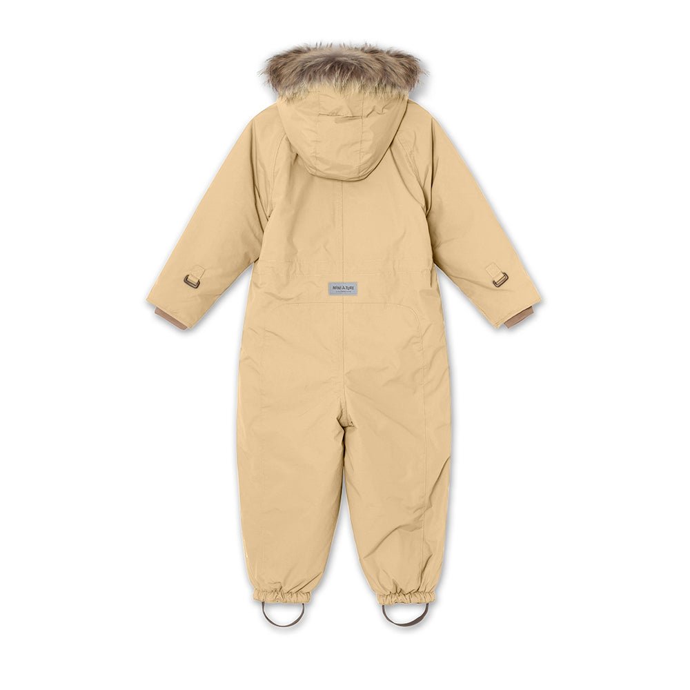 MINI A TURE MATWISTI FLEECE LINED SNOWSUIT FUR. GRS Semolina sand