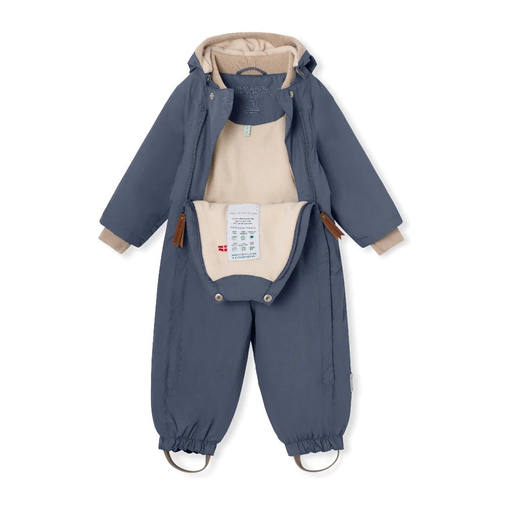 MINI A TURE MATWISTO FLEECE LINED SPRING COVERALL. GRS Ombre blue