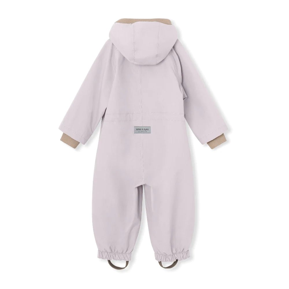 MINI A TURE MATWISTO FLEECE LINED SPRING COVERALL. GRS Purple raindrops