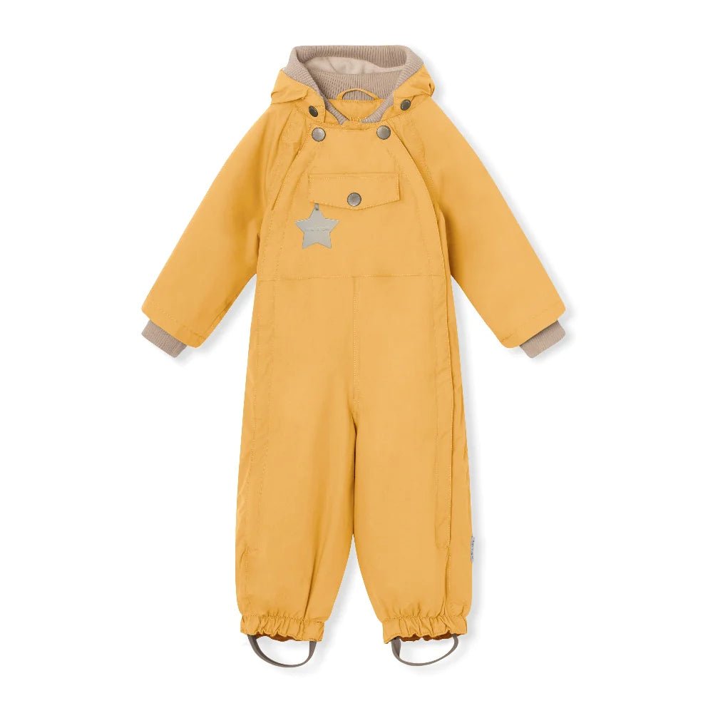 MINI A TURE MATWISTO FLEECE LINED SPRING COVERALL. GRS Taffy yellow