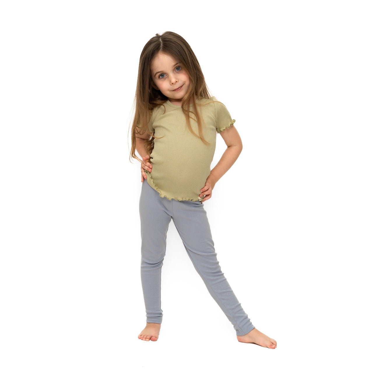 MINIMALISMA Silk T-shirt Blomst 2-6Y Pear Sorbet