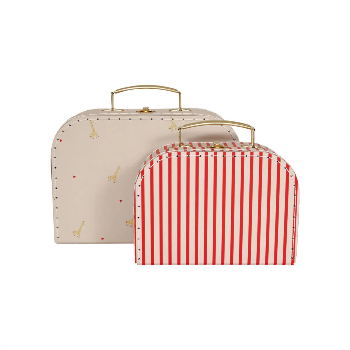 OYOY MINI Mini Suitcase Set - Giraffe & Stripe Design (Set of 2)