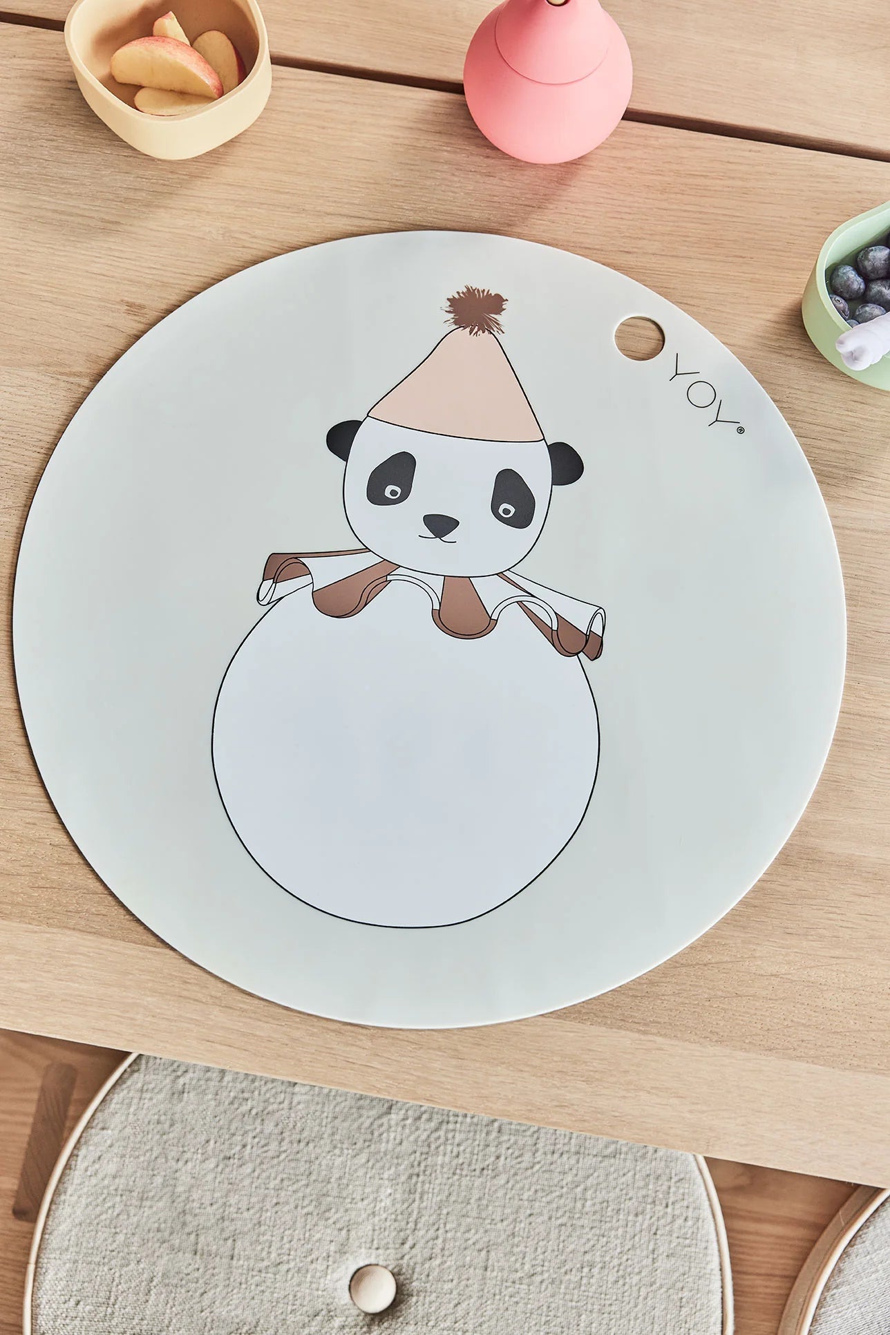 OYOY MINI Panda Pompom Placemat