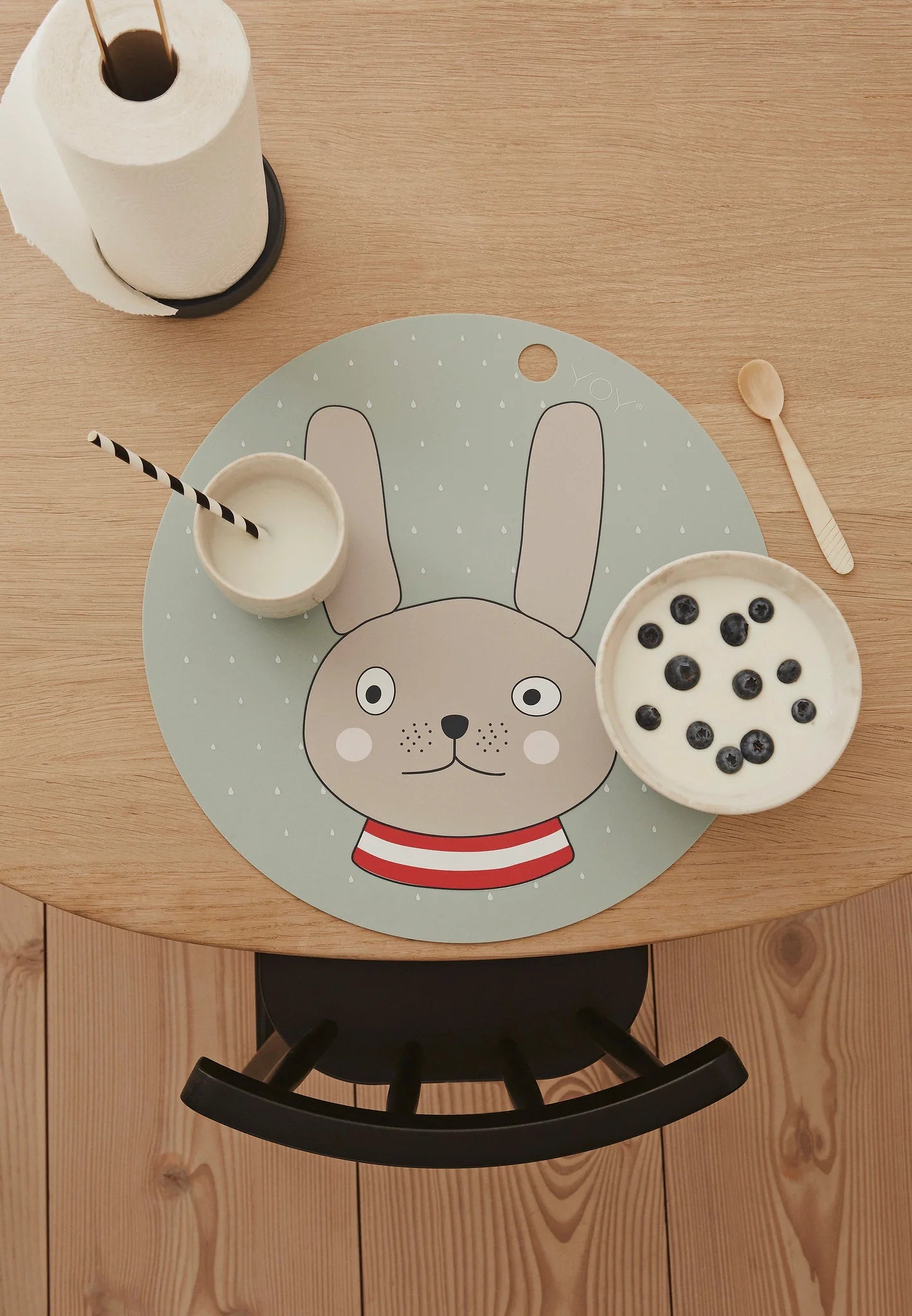 OYOY MINI Placemat Rabbit - Minty