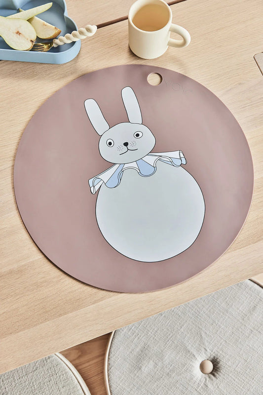 OYOY MINI Placemat Rabbit Pompom