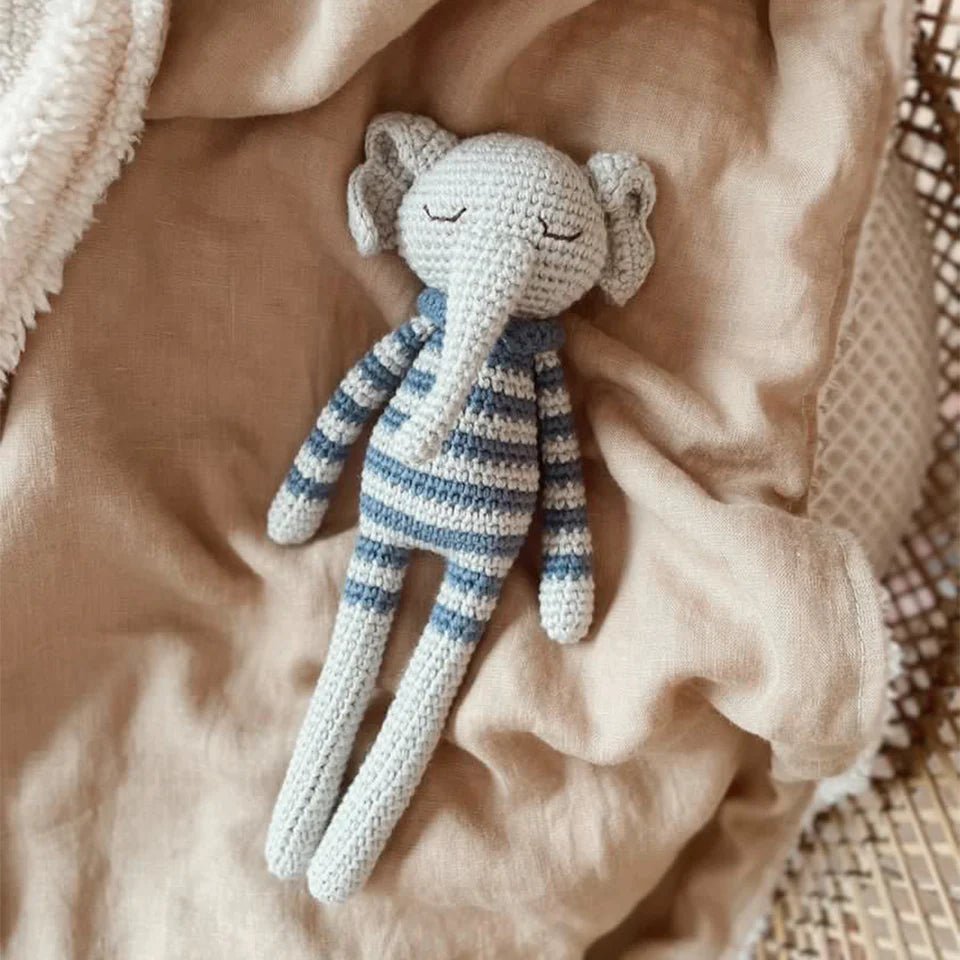 Patti Oslo Ellie Elephant | striped raf Organic Soft Toys