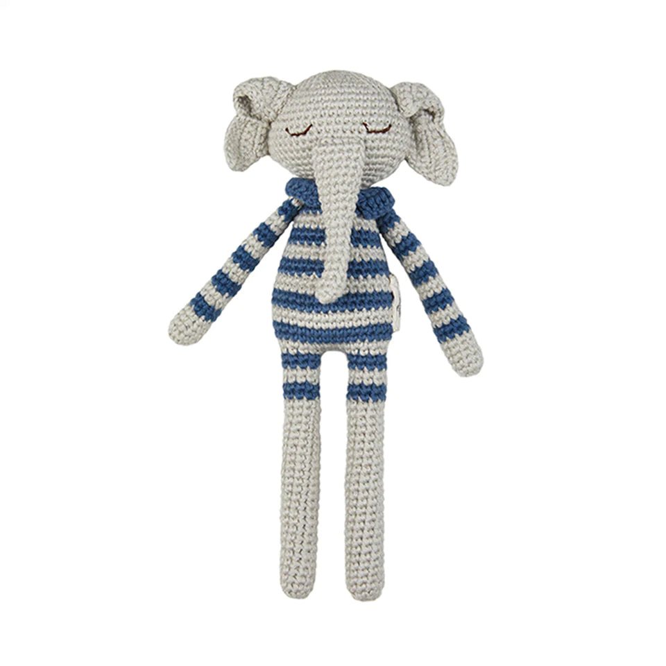Patti Oslo Ellie Elephant | striped raf Organic Soft Toys