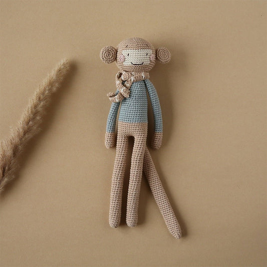 Patti OSLO Monkey | beige large Organic Soft Toys-P1042-CT-MNY-BEG - Lille Univers