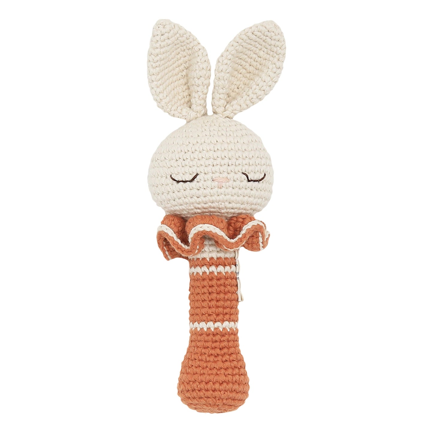 Patti OSLO Rabbit Rattle | Terracotta Teething Rings-P1025-RT-BNY-TRC - Lille Univers