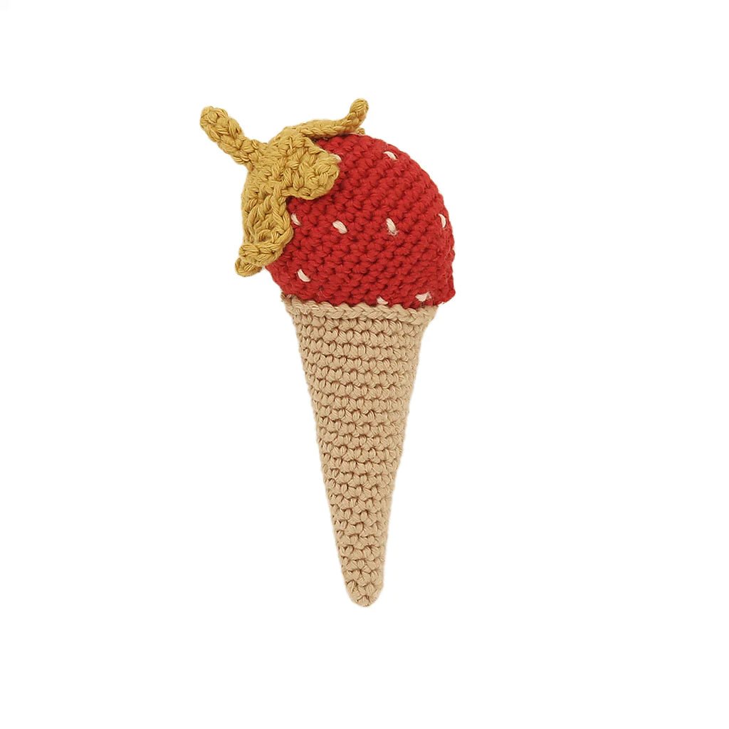 Patti OSLO Strawberry Ice Cream Rattle-P1089 - Lille Univers