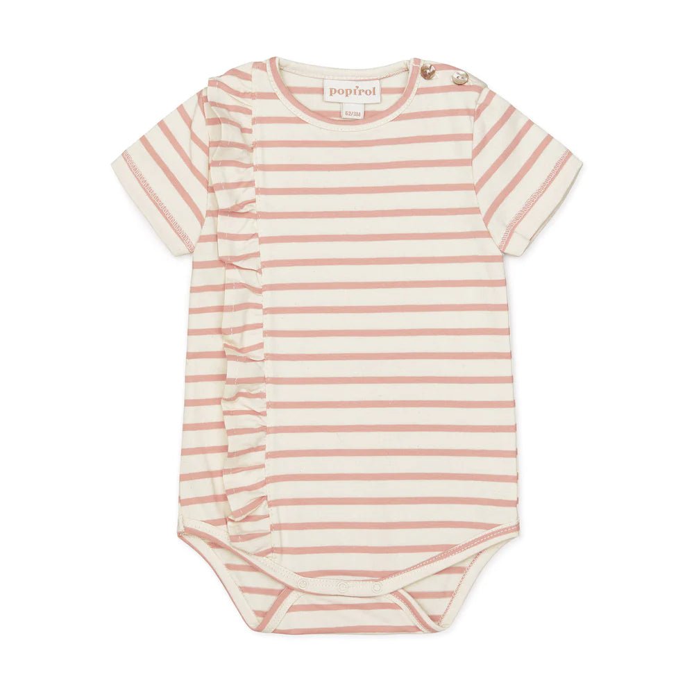 Popirol POCILLE BABY BODY SS - STRIPED VANILLA-1-232-014 - Lille Univers