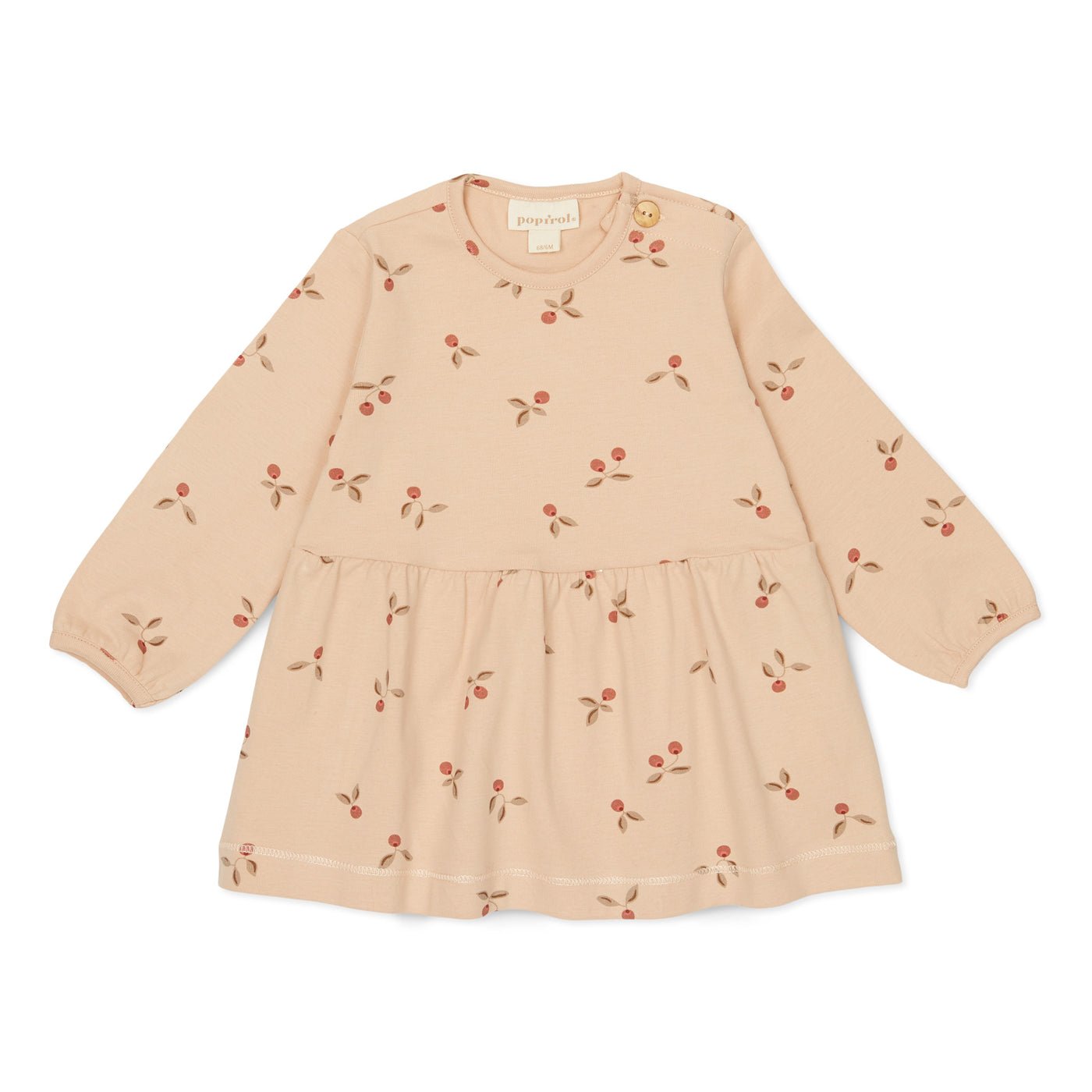 Popirol Pofrig BABY DRESS LS - PRINT CRANBERRY-23-114 - Lille Univers