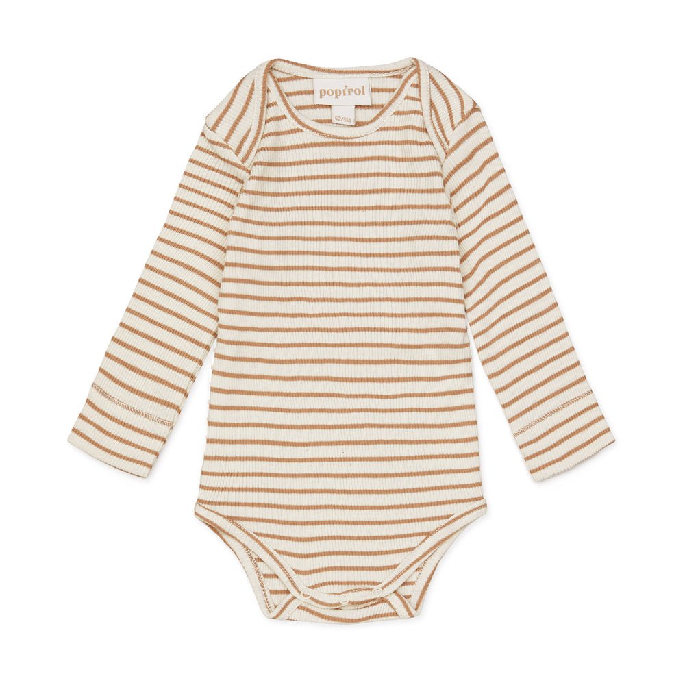 Popirol POLORI BABY BODY LS - STRIPED NOUGAT-3-231-091 - Lille Univers