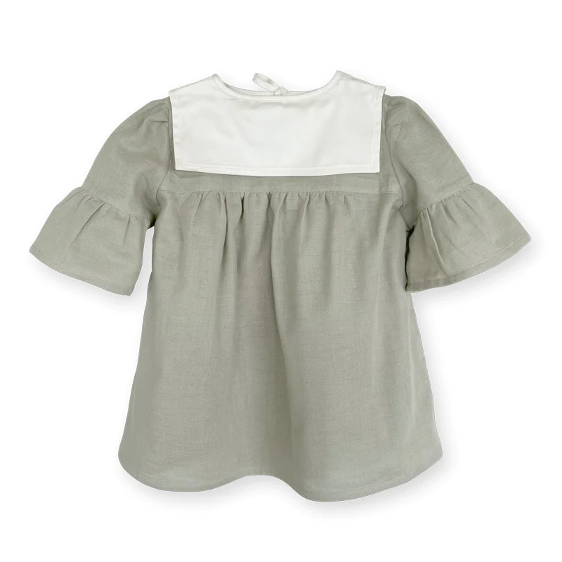 Saga Copenhagen Dress - Bella - Green Tea-BELLA2470 - Lille Univers