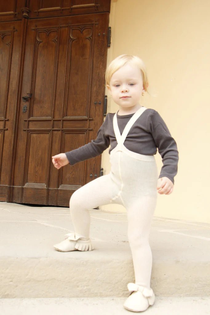 Silly Silas Footed Cream Blend Cotton Tights-RCCREAM_COTTON - Lille Univers