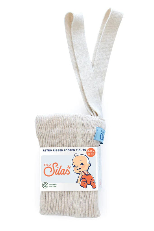 Silly Silas Footed Cream Blend Cotton Tights-RCCREAM_COTTON - Lille Univers