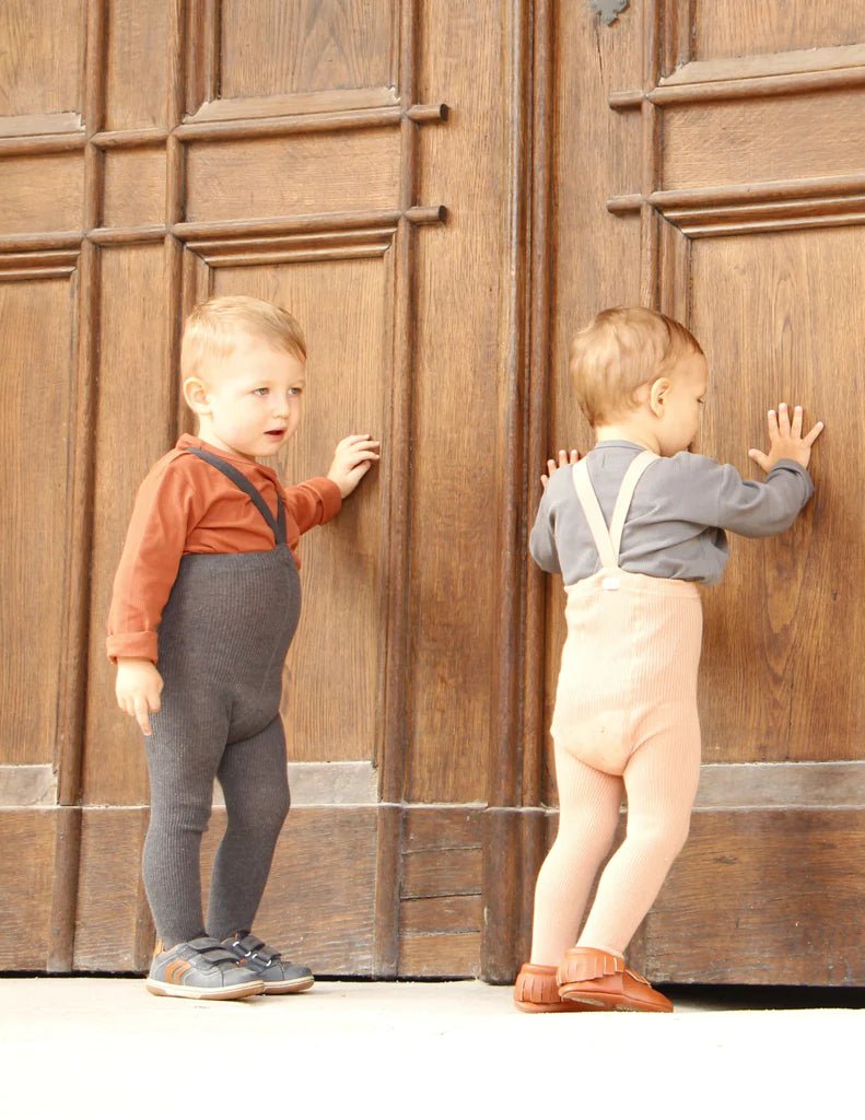Silly Silas Footed Dark Grey Blend Cotton Tights-RCDGREY_COTTON - Lille Univers