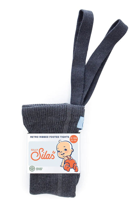 Silly Silas Footed Dark Grey Blend Cotton Tights-RCDGREY_COTTON - Lille Univers
