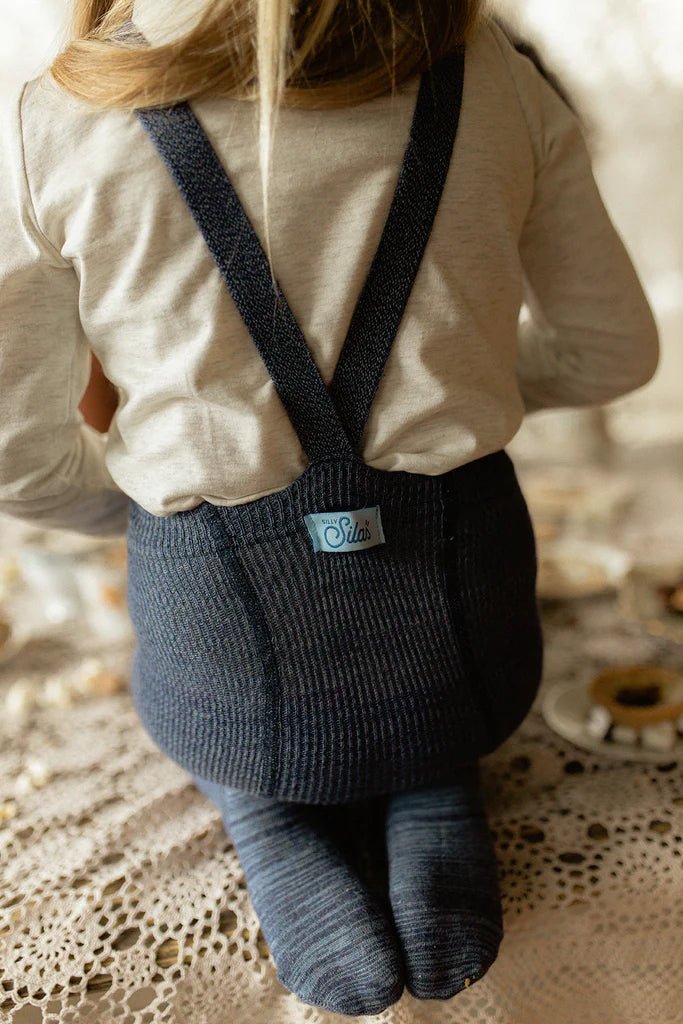 Silly Silas Footed Denim Cotton Tights-RCDENIM COTTON - Lille Univers