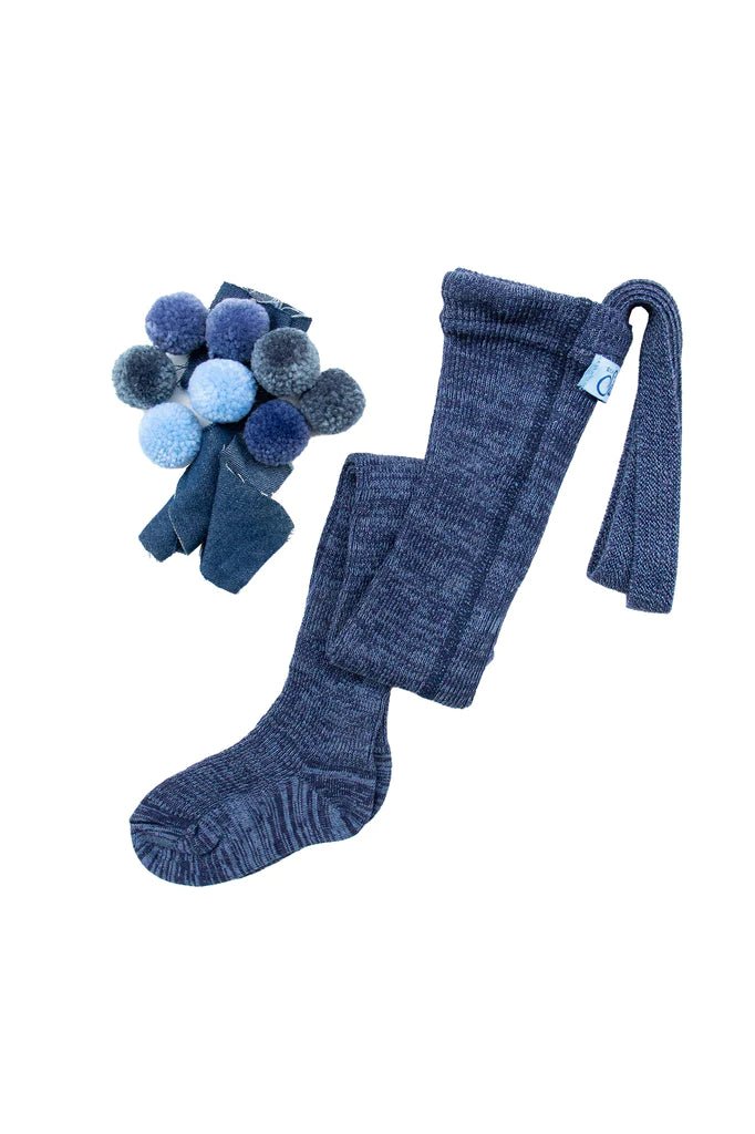 Silly Silas Footed Denim Cotton Tights-RCDENIM COTTON - Lille Univers