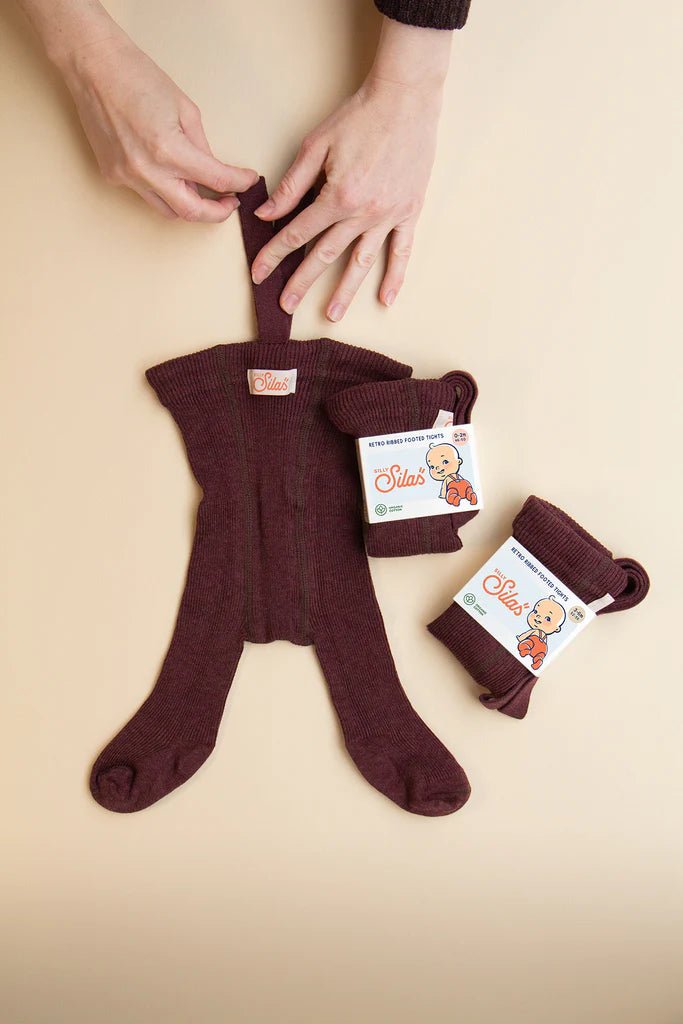 Silly Silas Footed Fig Blend Cotton Tights-RCDFIG_COTTON - Lille Univers