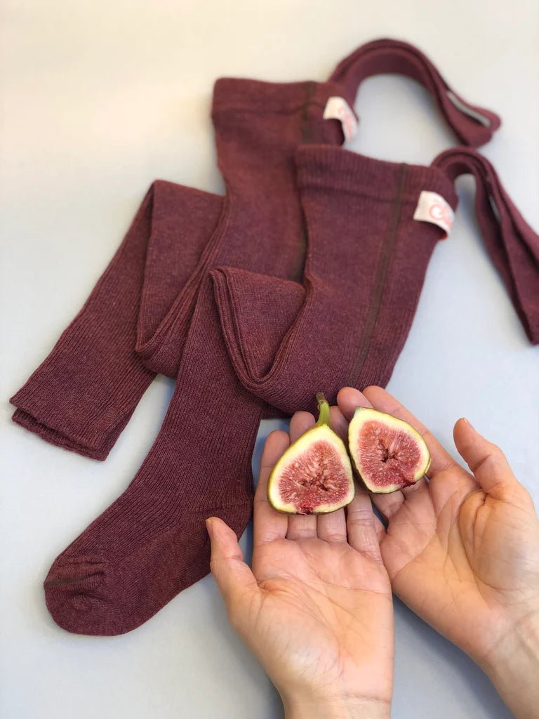 Silly Silas Footed Fig Blend Cotton Tights-RCDFIG_COTTON - Lille Univers