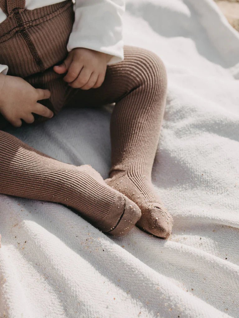 Silly Silas Footed Granola Cotton Tights-MCGRAN_COTTON - Lille Univers