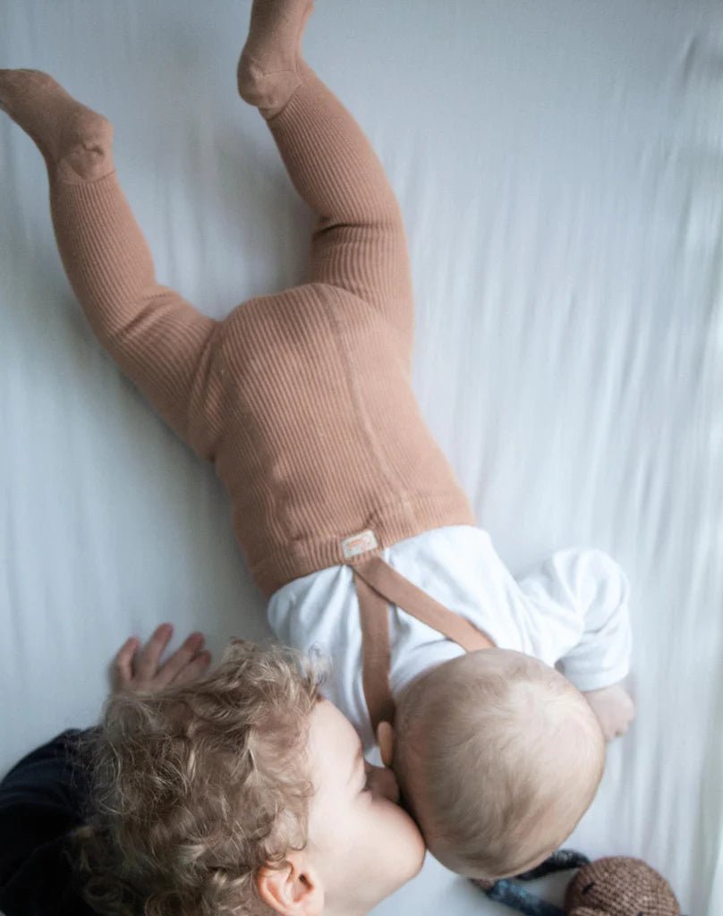 Silly Silas Footed Light Brown Cotton Tights-MCLBROWN_COTTON - Lille Univers
