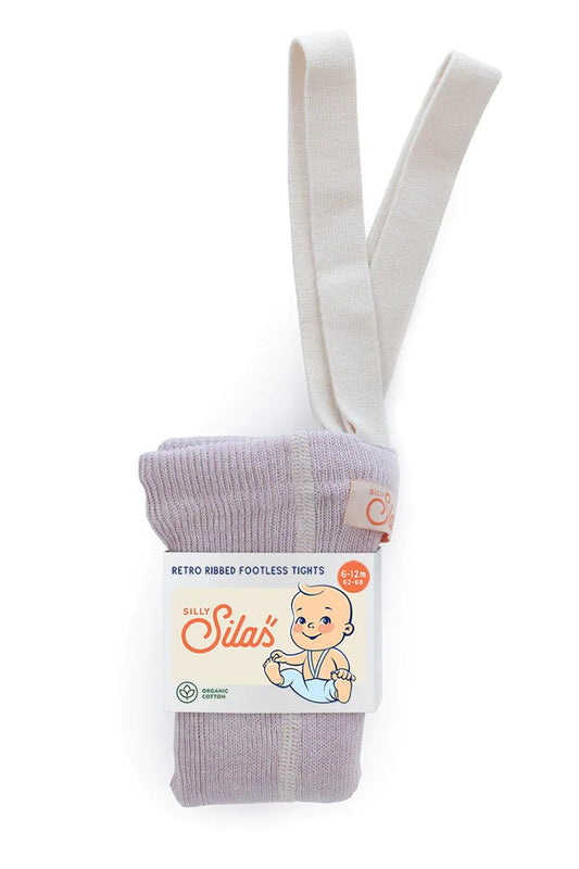 Silly Silas Footless Creamy Lavender Cotton Tights-FLCRLAV_COTTON - Lille Univers
