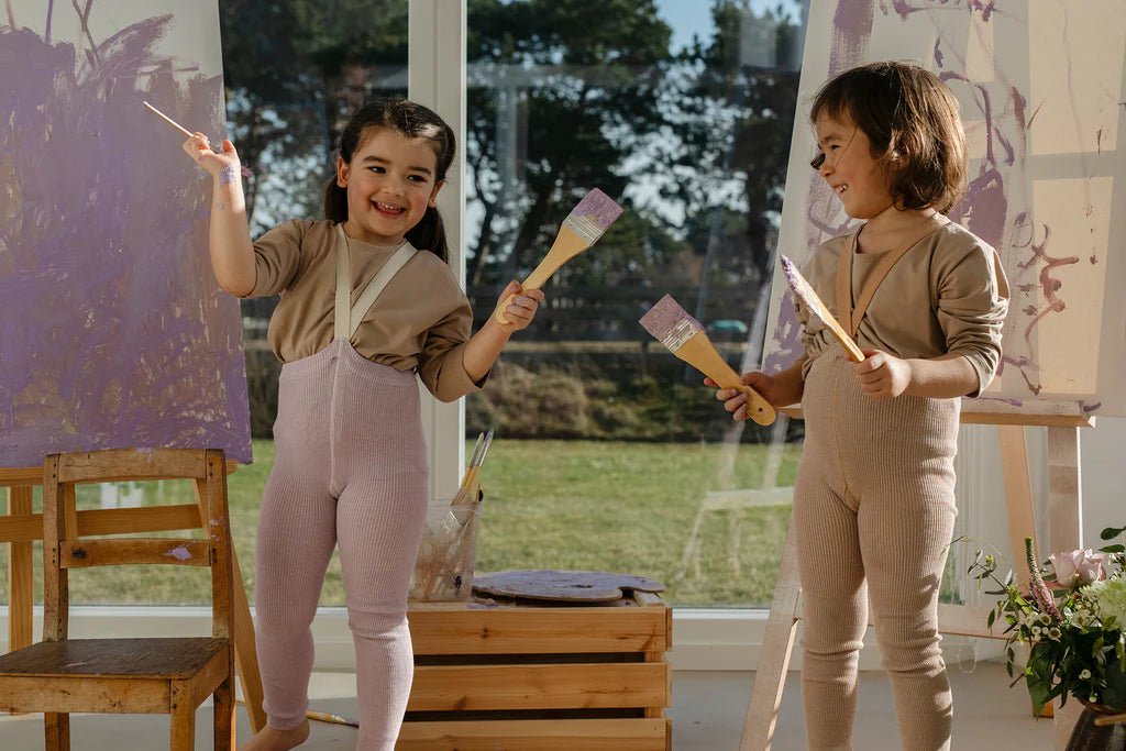 Silly Silas Footless Creamy Lavender Cotton Tights-FLCRLAV_COTTON - Lille Univers