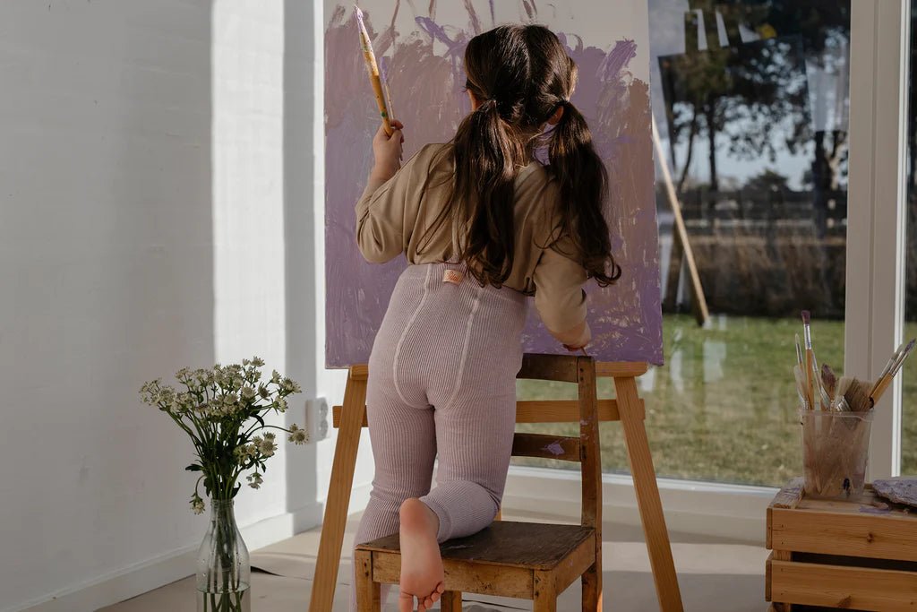 Silly Silas Footless Creamy Lavender Cotton Tights-FLCRLAV_COTTON - Lille Univers