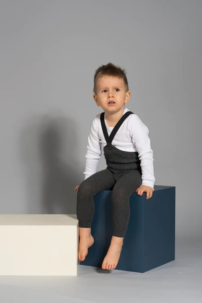 Silly Silas Footless Dark Grey Blend Cotton Tights-FLDGREY_COTTON - Lille Univers