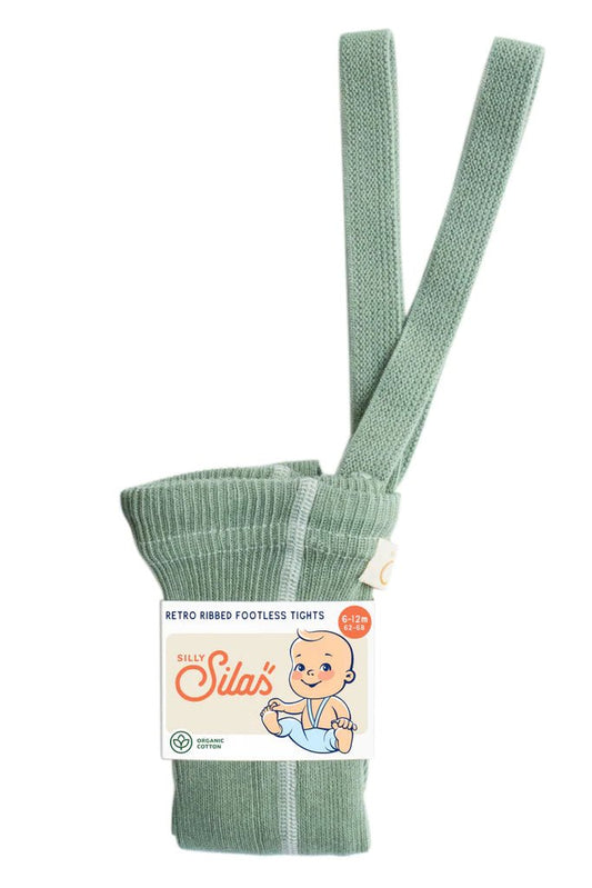 Silly Silas Footless Matcha Oat Latte Cotton Tights-FLMATL_COTTON - Lille Univers