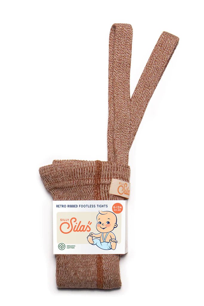 Silly Silas Footless Salted Caramel Cotton Tights-FLSCAR_COTTON - Lille Univers