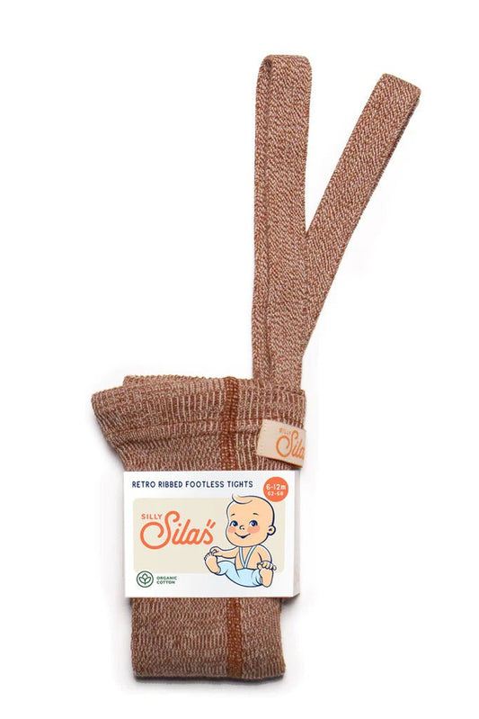Silly Silas Footless Salted Caramel Cotton Tights-FLSCAR_COTTON - Lille Univers
