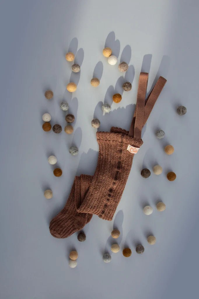 Silly Silas Granny Teddy Granola Footed Tights-TGWGRAN_COTTONBLEND - Lille Univers