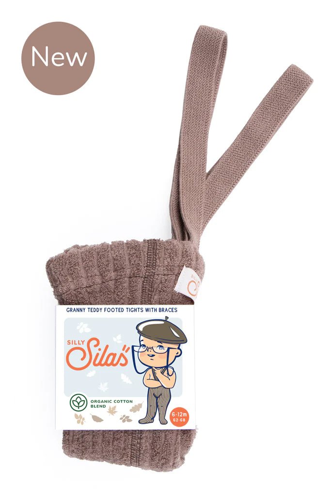 Silly Silas Granny Teddy Granola Footed Tights-TGWGRAN_COTTONBLEND - Lille Univers