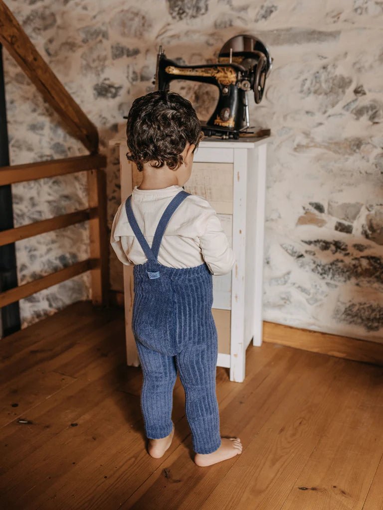 Silly Silas Granny Teddy Steel Blue Blend Footless Tights-TGFSBLUE_COTTONBLEND - Lille Univers