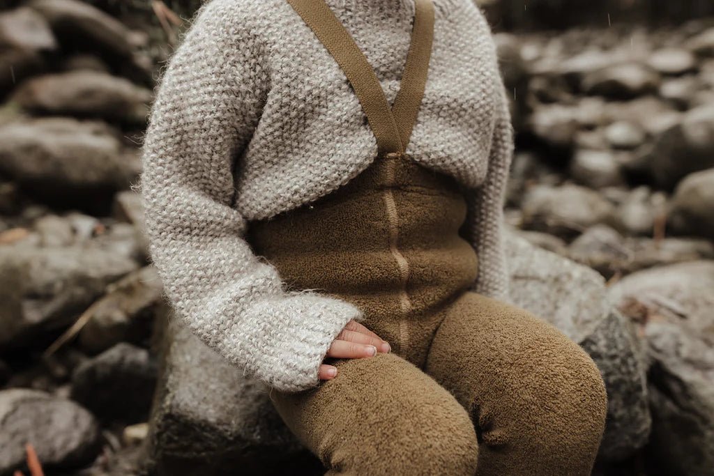 Silly Silas Teddy Acorn Brown Footless Tights-TFACOBR_COTTONBLEND - Lille Univers