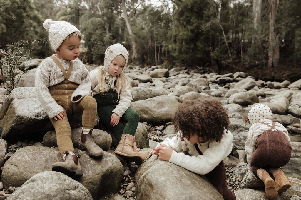 Silly Silas Teddy Chocolate Footless Tights-TFCHOCBR_COTTONBLEND - Lille Univers