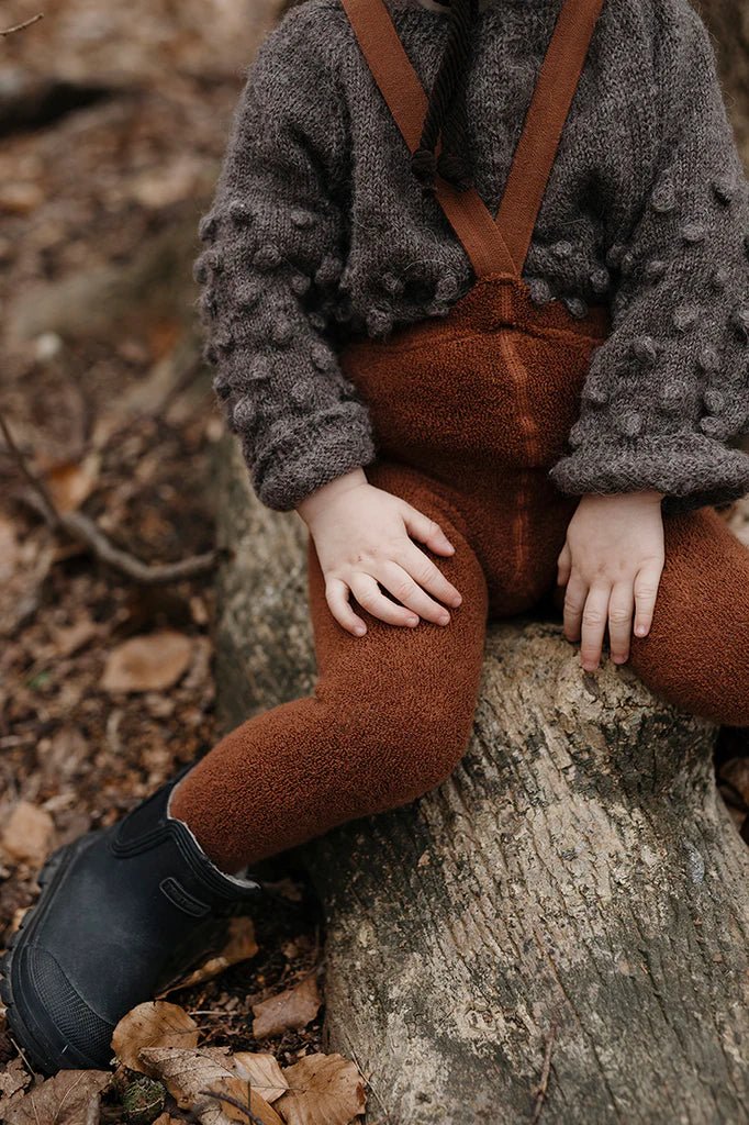 Silly Silas Teddy Cinnamon Footed Tights-TWCINN_COTTONBLEND - Lille Univers