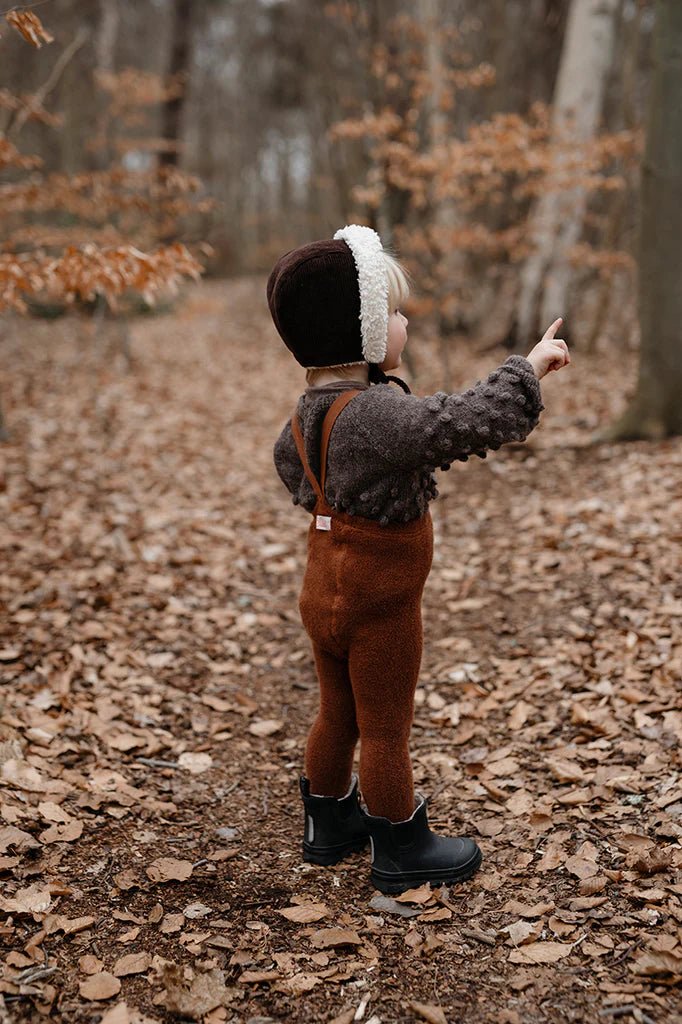 Silly Silas Teddy Cinnamon Footed Tights-TWCINN_COTTONBLEND - Lille Univers