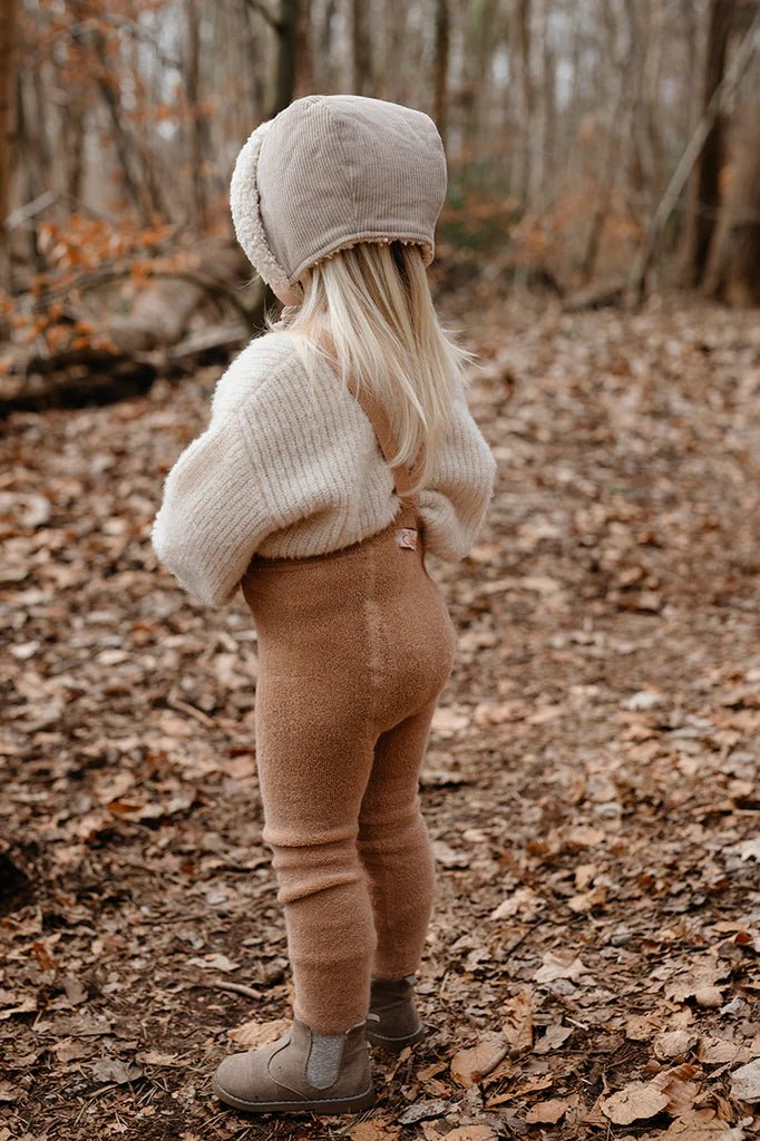 Silly Silas Teddy Light Brown Footed Tights-TWLBROWN_COTTONBLEND - Lille Univers